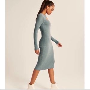 Abercrombie Long Sleeve Cutout Midi Sweater Dress